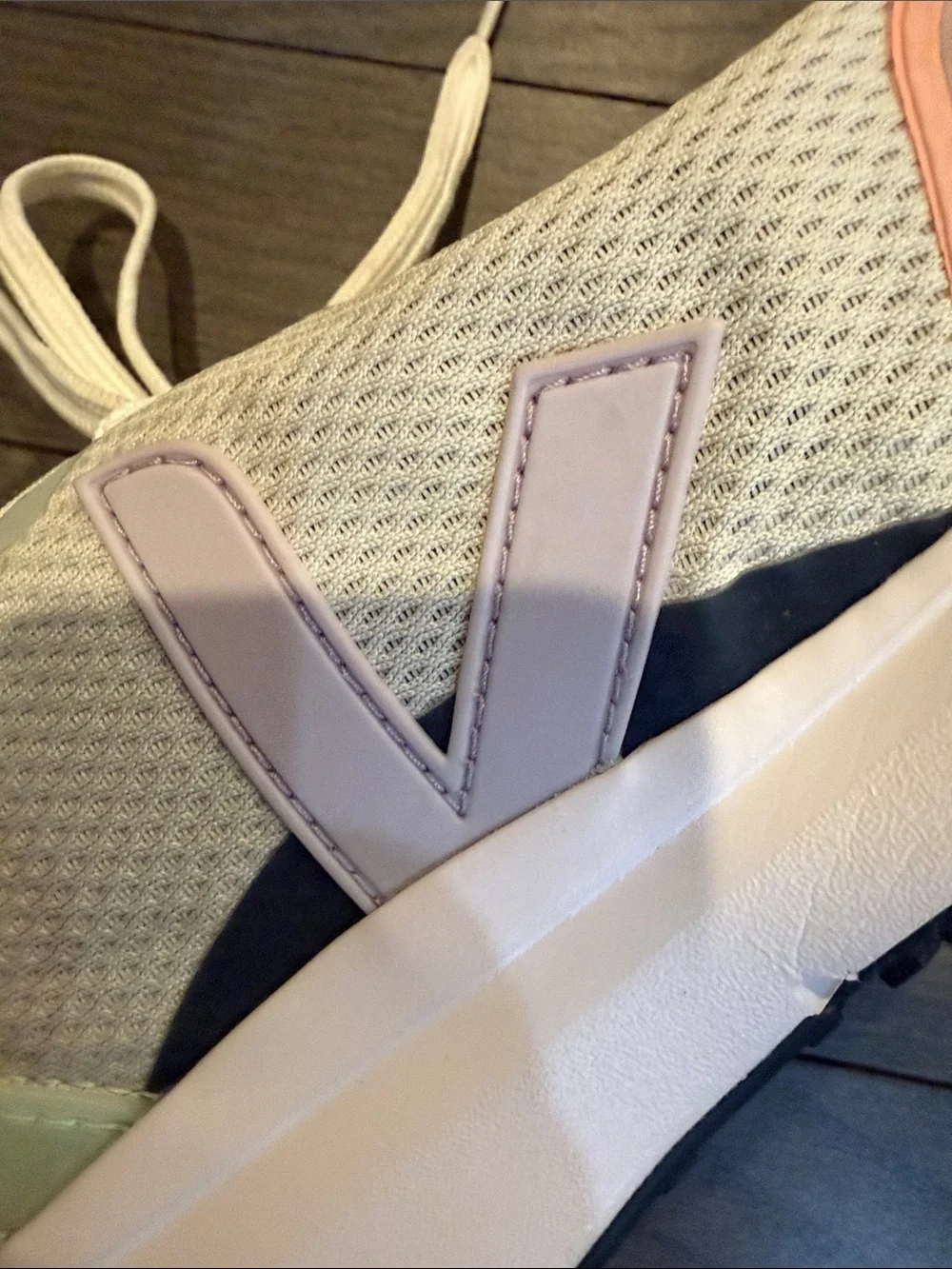 Veja Women’s Cream Sneakers with Pastel Pink, Mint & Peach Accents